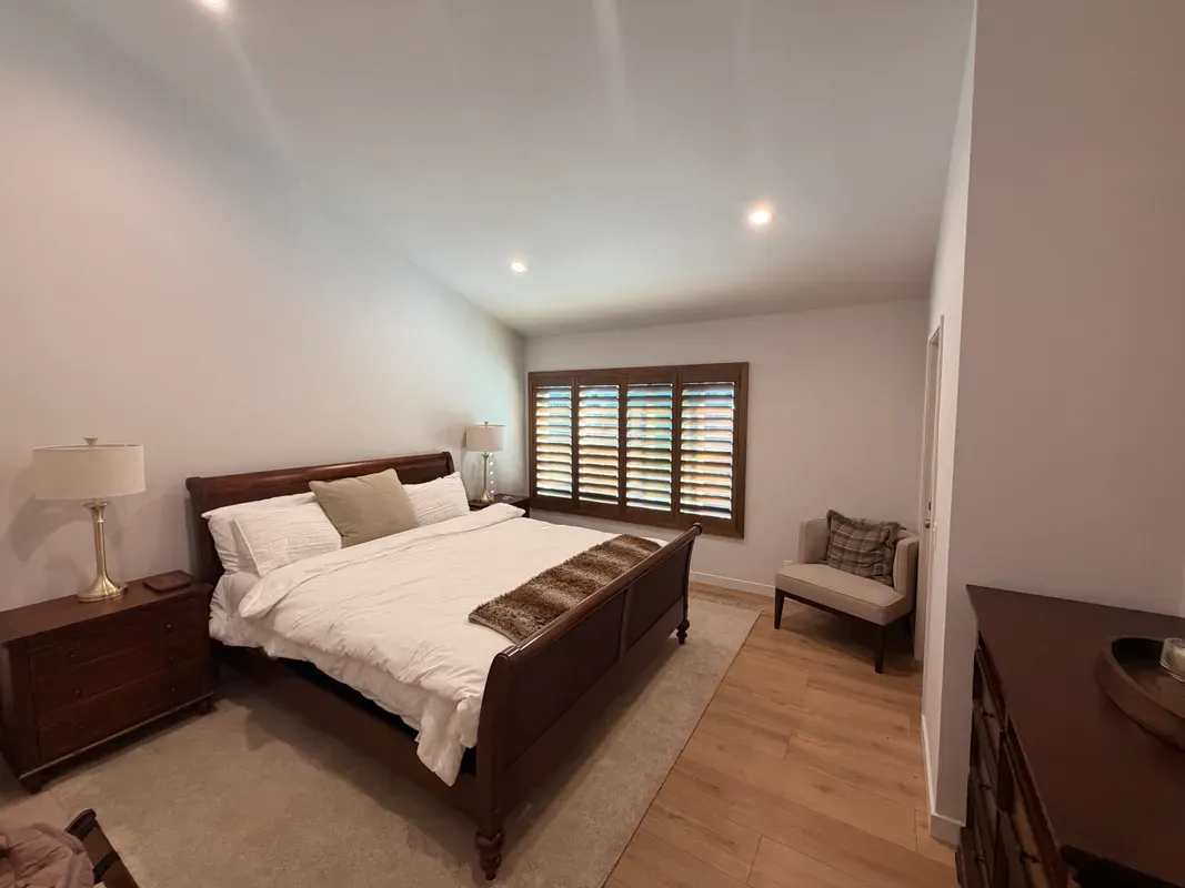 Custom shutters installation in Tarzana - Tarzana – Master Bedroom Shutters
